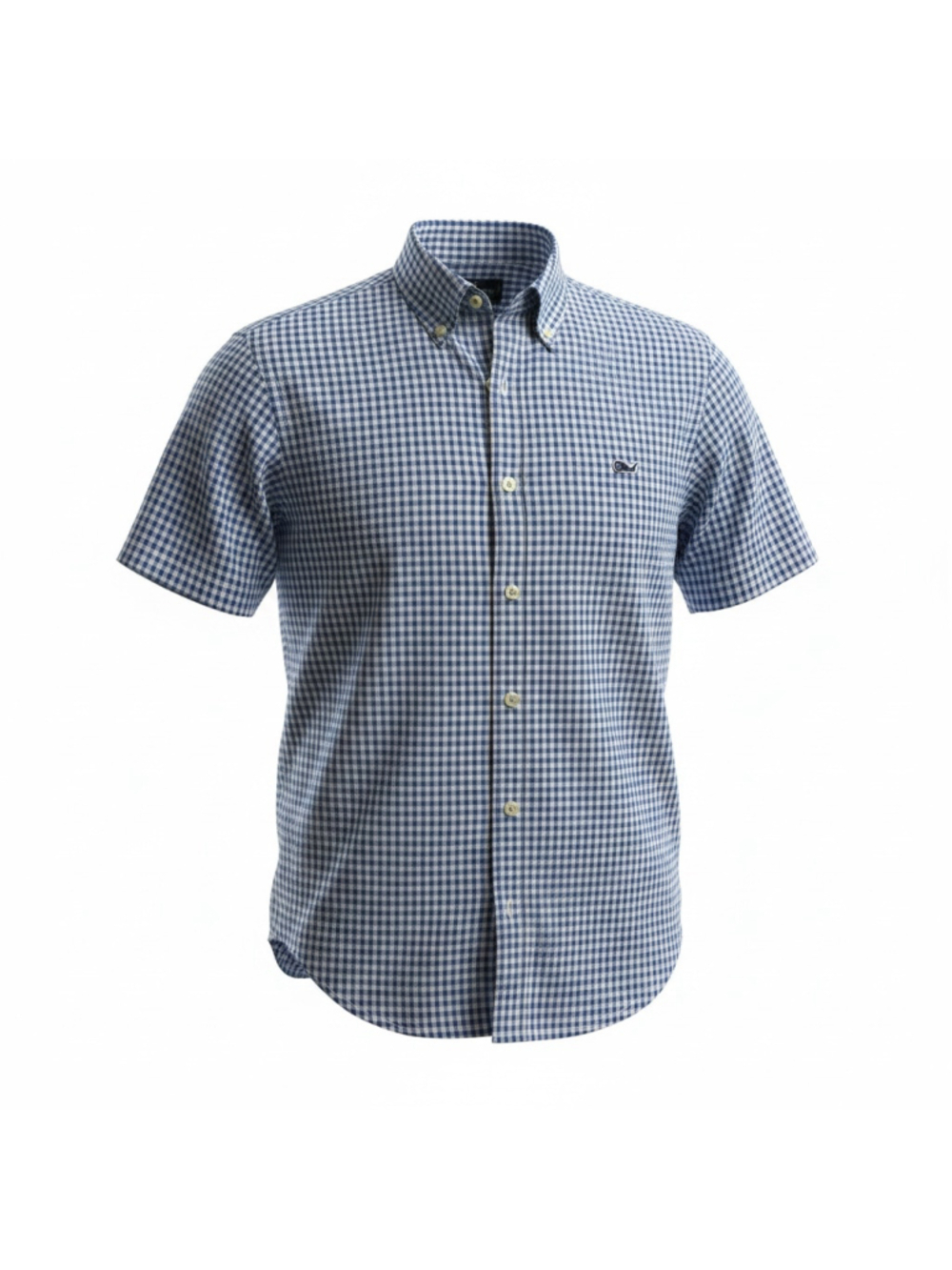 Men's Vineyard Vines Blue Checkered Classic Fit Tucker Shirt - Size XL
